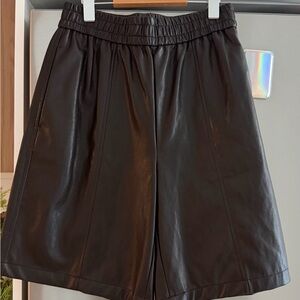 Zara Women's Faux Leather Shorts